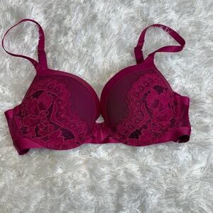 Victoria's Secret Deep Pink Very Sexy Pushup Underwire Bra Sz 32C